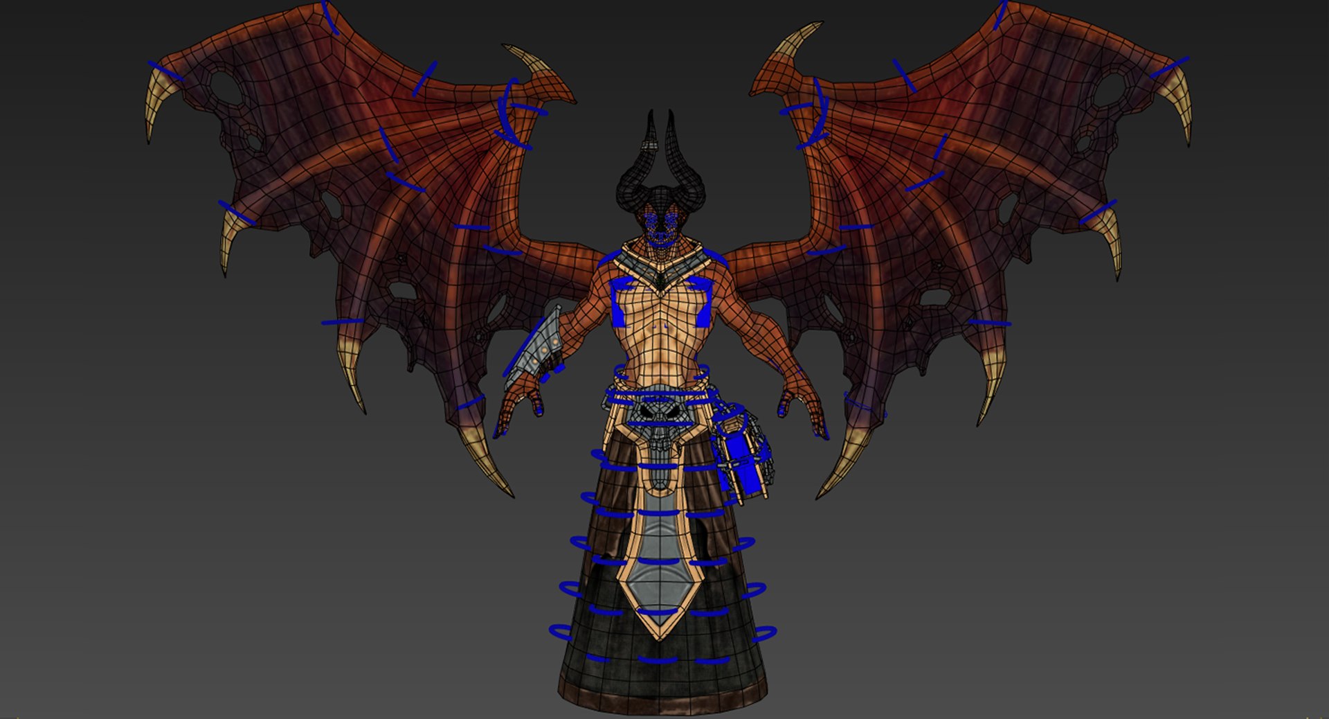 3d rigged videogames model