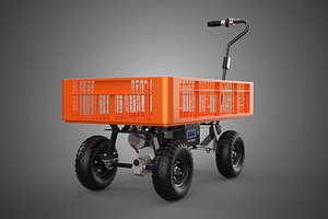 3D MOTORIZED TRAY CRATE BIN CART TROLLEY HAND PLATFORM TRUCK PALLET