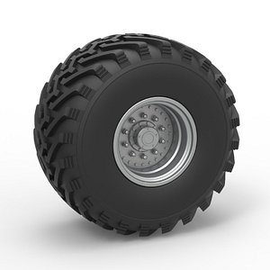 Wheel from vintage monster truck Scale 1 to 25