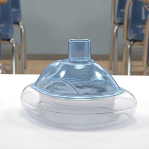 Adult CPR Face Mask 3D model