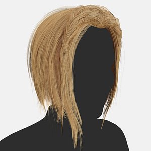 3D Short woman hairstyle