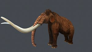 3D mammoth stylized model