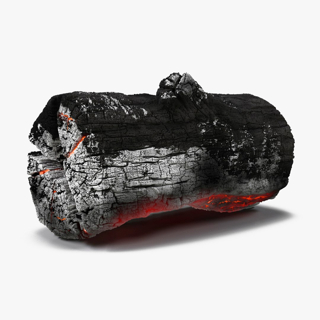 Charred Log 2 3D model preview