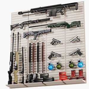 3D Store Show Case 6 Gun Store model