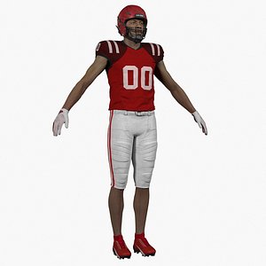 American Football Player African American 3D model