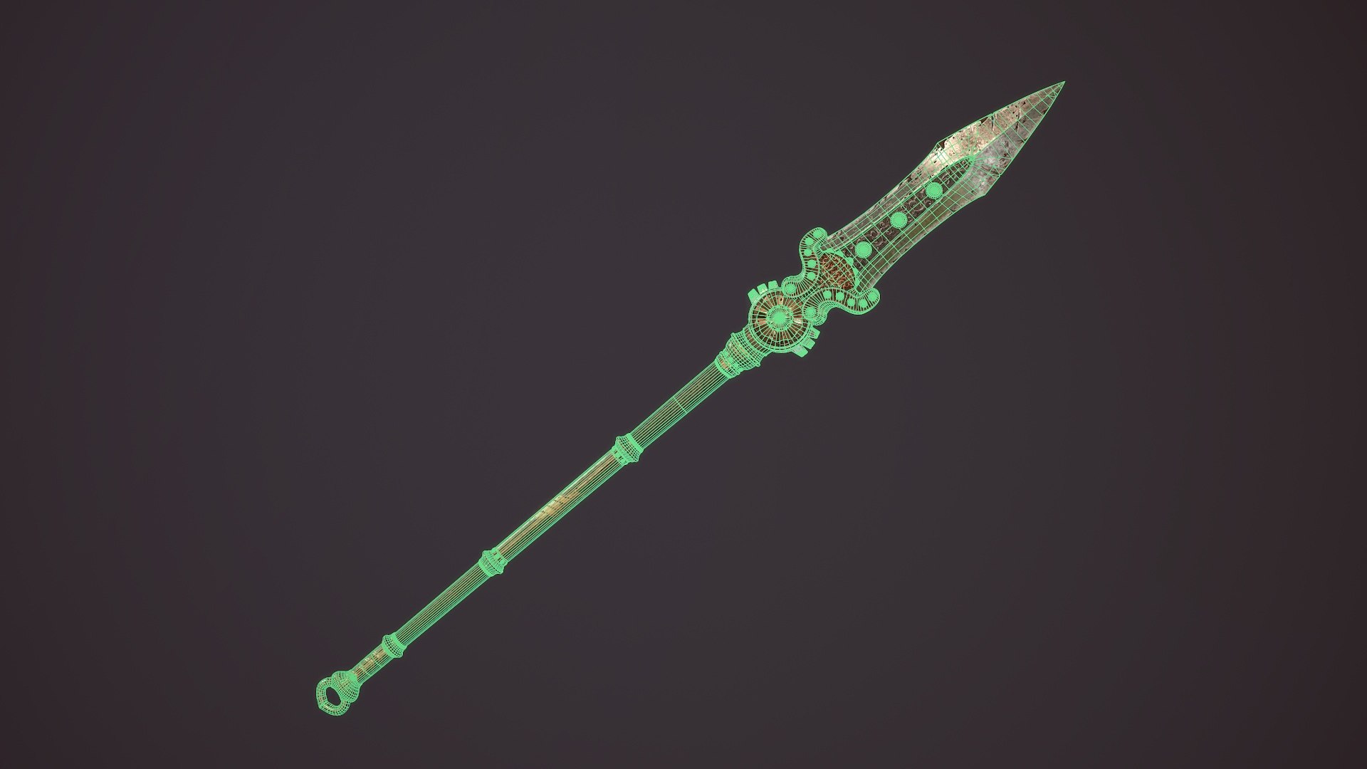 3D realistic spear model https://p.turbosquid.com/ts-thumb/qW/ecwaCB/mSVmxhV1/spearwireframe_00000/jpg/1597351715/1920x1080/fit_q87/412017ead6deeea2734668a35f59379112391811/spearwireframe_00000.jpg