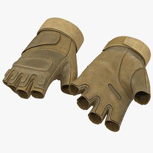 soldier gloves short finger 3d model