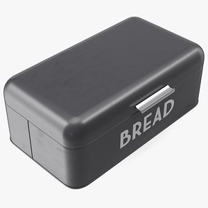Metal Bread Bin Black 3D model