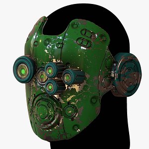 3D Gas mask respirator scifi futuristic 3d 3D