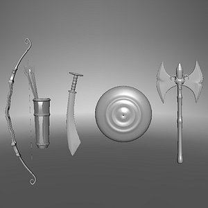 3d model armors shield
