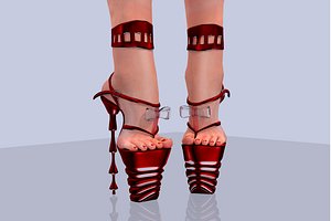 3d feet shoes model