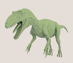 medium poly allosaurus dinosaur model