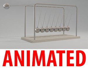 3d model newton cradle
