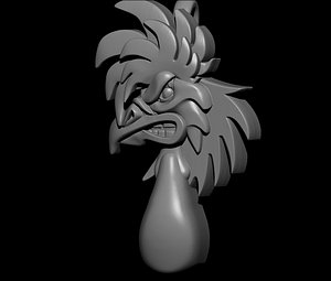3D Angry hen pendant