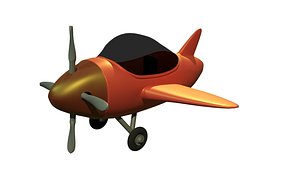 plane cartoon 3D model