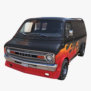 Dodge custom van 3D model