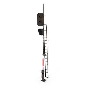 3D model railway traffic light