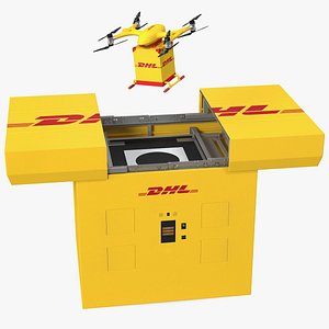 3D dhl express delivery drone