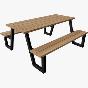3D Picnic Table v3 with Pbr 4K 8K