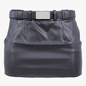 Belted Leather Mini Skirt Remastered