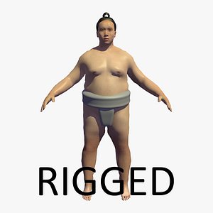 Sumo Wrestler With Basic IK Rigging For Cinema 4D R15 and Upwards