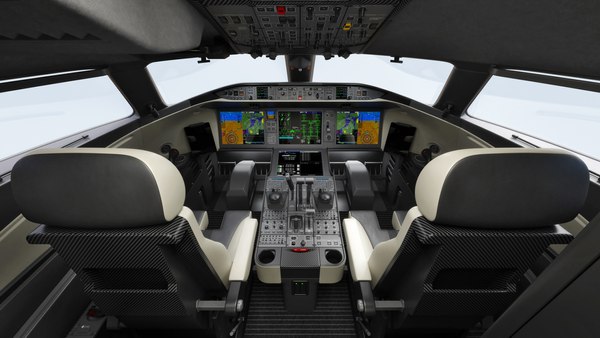 Bombardier Global 7500 Rigged Largest Business Jet with cockpit and