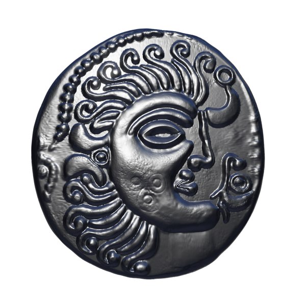 3D old celtic coin