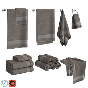 3D set towels