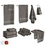 Набор серых полотенец