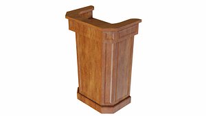 3D podium lectern model