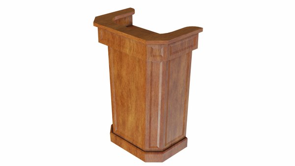 3d podium lectern model