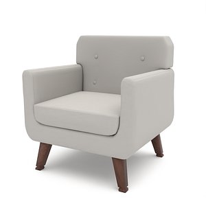 Plain White Armchair