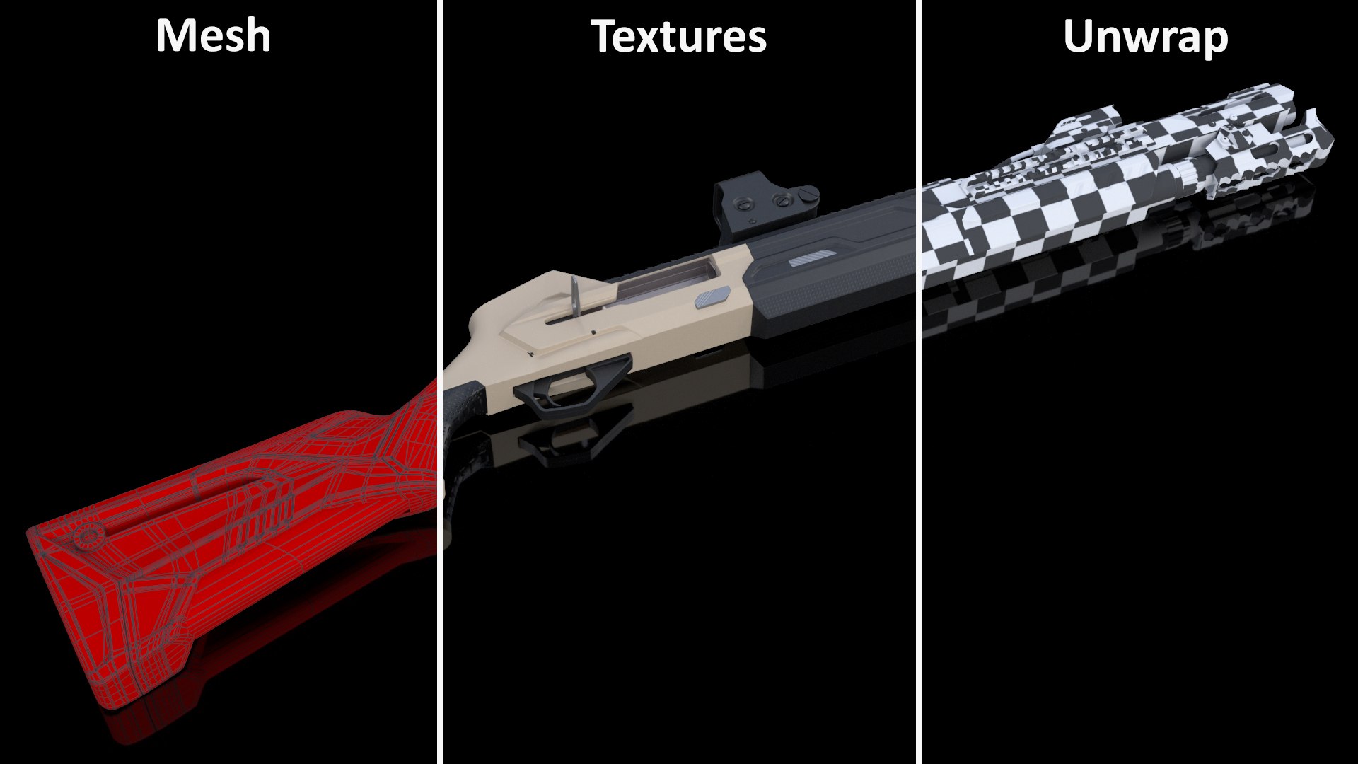 Modern Shotgun 3D https://p.turbosquid.com/ts-thumb/qX/KrbgmC/9O/modernshotgunc4dmodel021/jpg/1708979890/1920x1080/fit_q87/af8158935f62234dcfe4441ab31f3878936c86c8/modernshotgunc4dmodel021.jpg