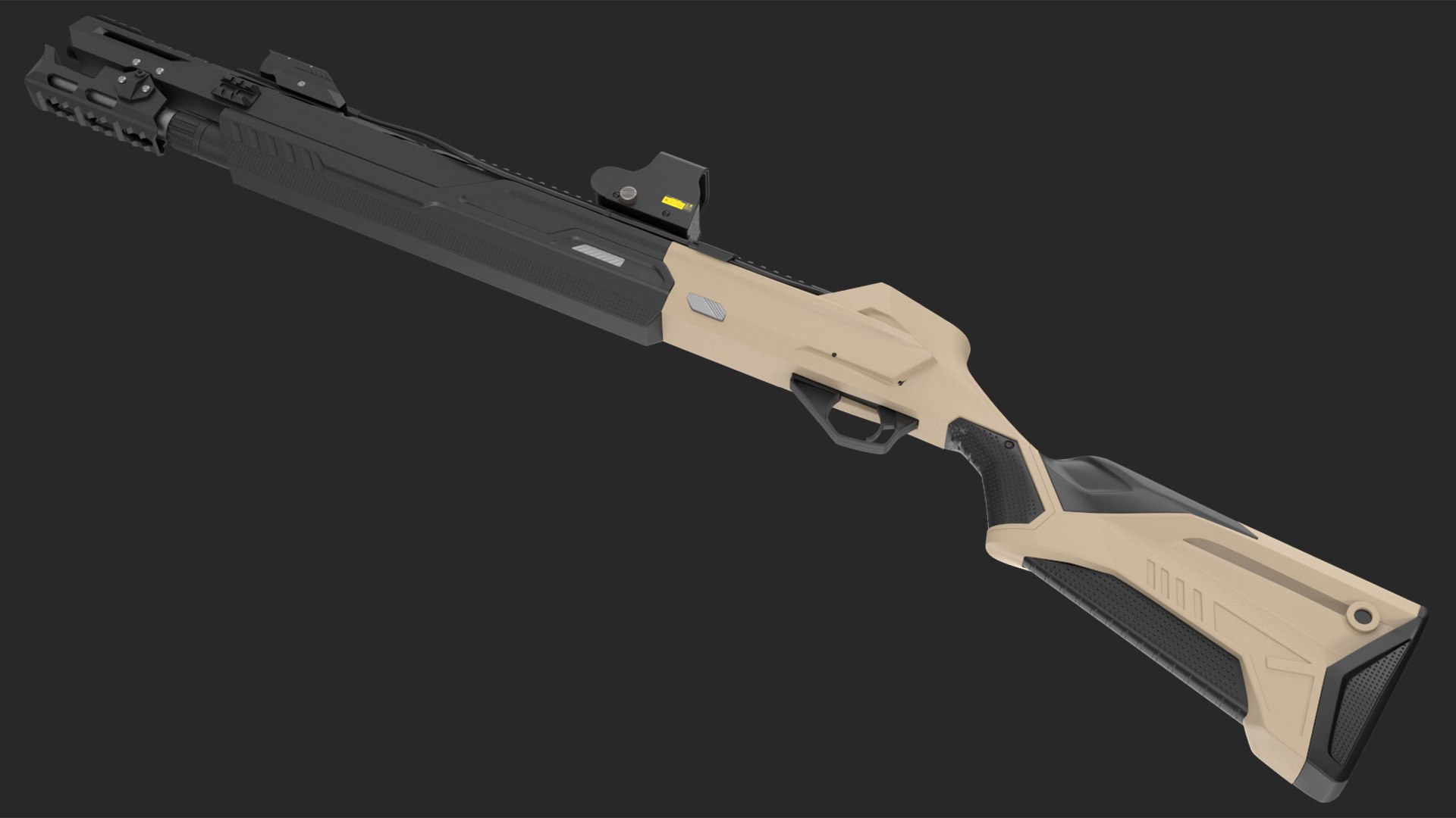 Modern Shotgun 3D https://p.turbosquid.com/ts-thumb/qX/KrbgmC/aJ/modernshotgunc4dmodel011/jpg/1708979844/1920x1080/fit_q87/c312069f67b8dff55a27e88b188f690e19912de0/modernshotgunc4dmodel011.jpg