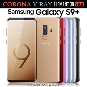 samsung galaxy s9 colors 3D model