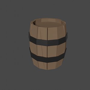 3D stylized barrel