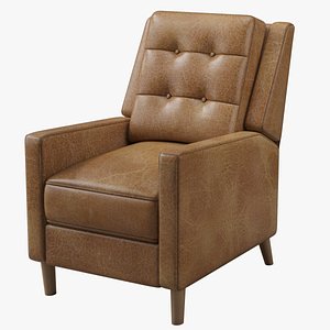 3D Century leather pushback armchair