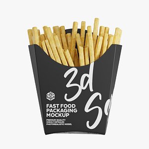 French Fries Box Black