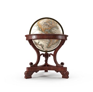 3d model antique globe office
