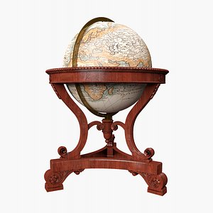 3d model antique globe office