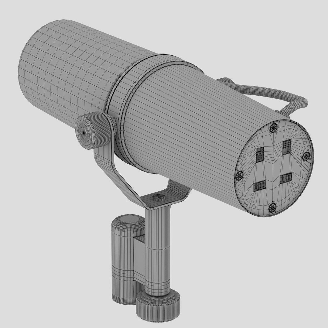Shure SM7dB Condenser Microphone 3D Model TurboSquid 2293597