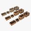 Colección de cajas de madera