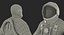 3D ussr astronaut wearing space suit model