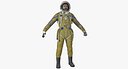 USSR Astronaut Wearing Space Suit Strizh with SK-1 Helmet 3D Model
