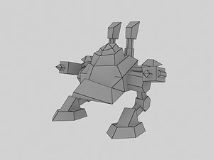 3d battle mech model