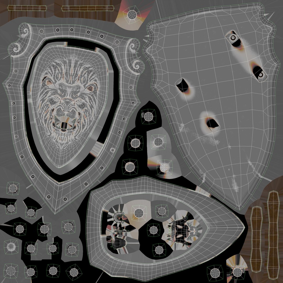 3D model kite shield steel TurboSquid 1197816