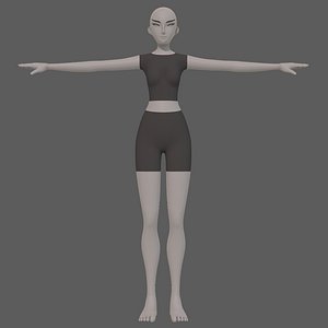3D Base mesh woman 28 model