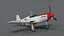 Low Poly Cartoon North American P-51 Mustang