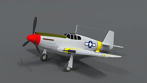 p-51 mustang 3D model