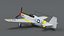Low Poly Cartoon North American P-51 Mustang